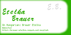 etelka brauer business card